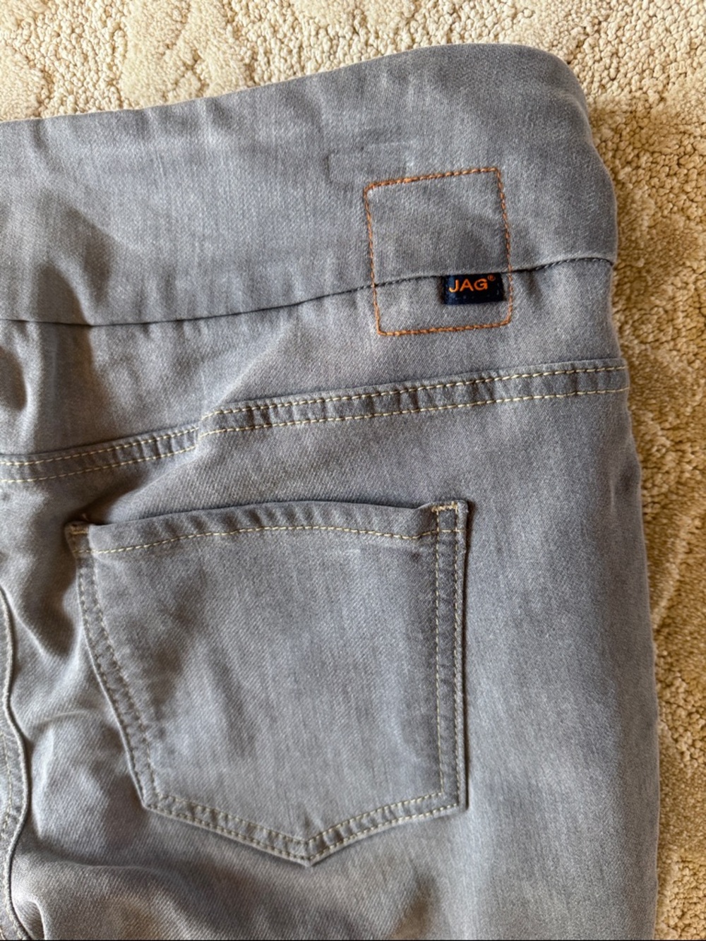 JAG Knit Denim High Rise Skinny Jeggings - Grey Size 14 NWT - Picture 8 of 9